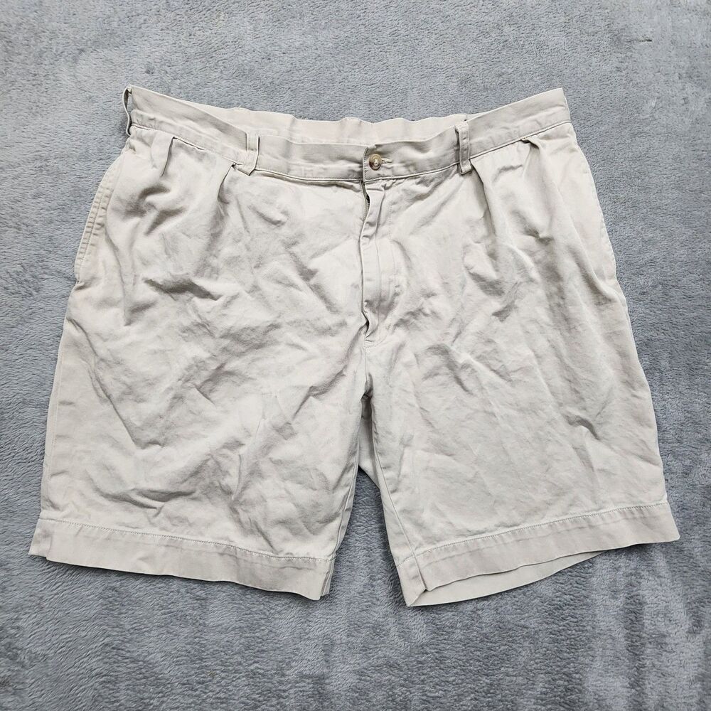 Polo Ralph Lauren Mens 40 Beige Pleated Shorts Classic Fit 100% Cotton 9 Inseam